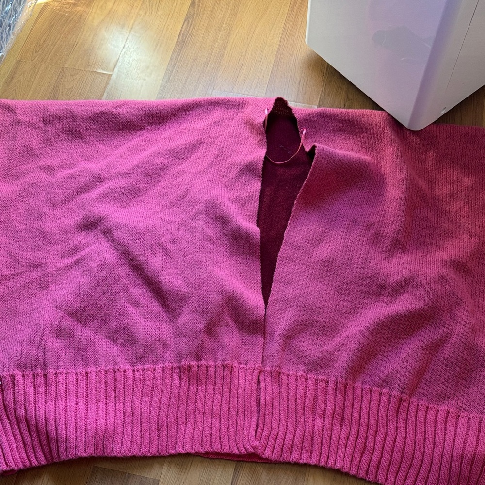 Women's Pink Sweater poncho OS.  NWOT